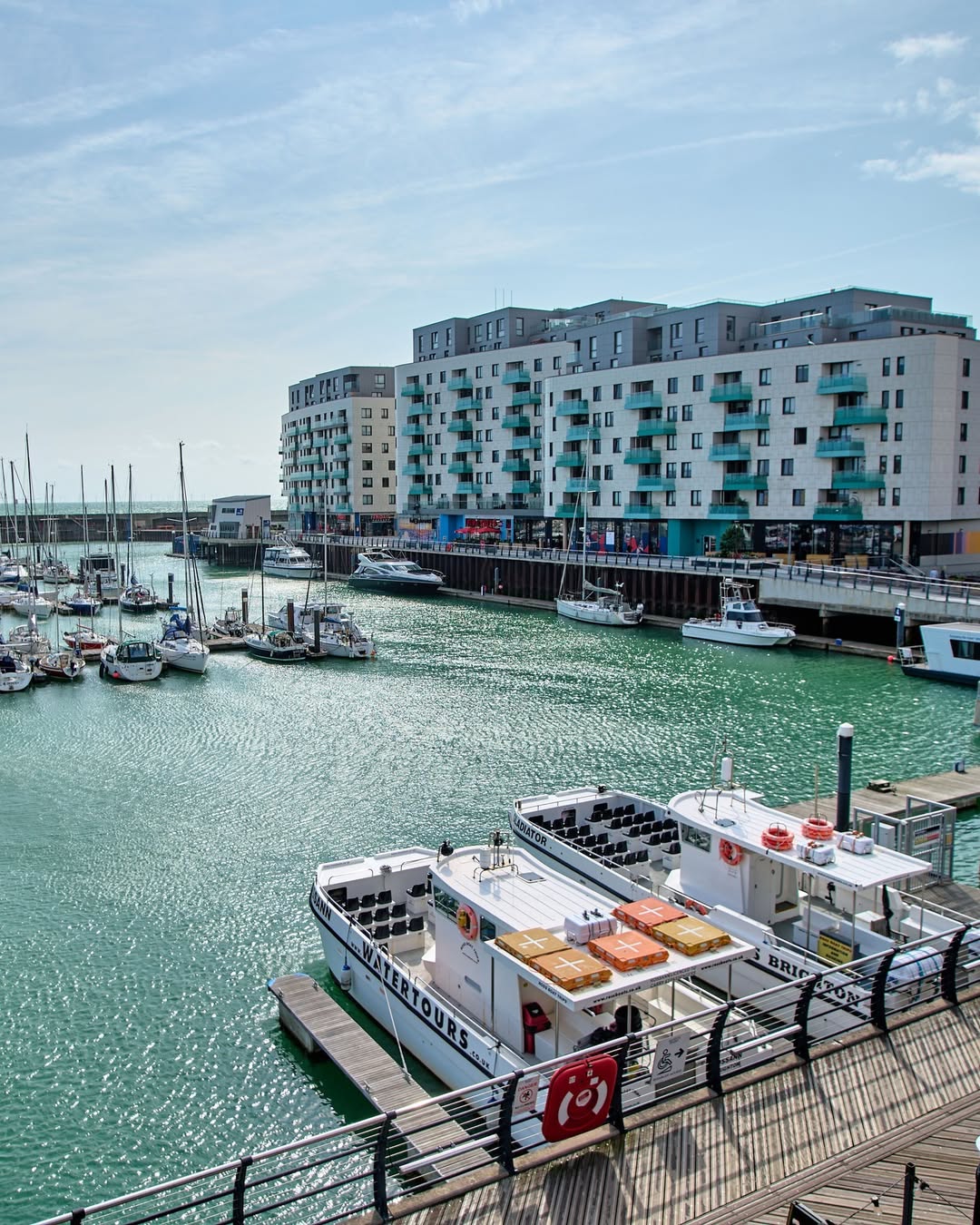 Brighton Marina — moored yachts on the water